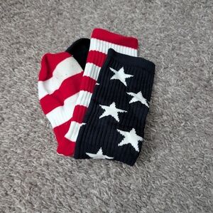 Patriotic Striped and Star Socks